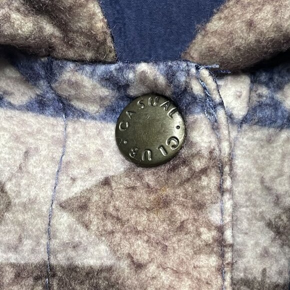 Casual Club Vintage 80s Reversible‎ Fleece Southwest Nylon Windbreaker Jacket L - Picture 2 of 10